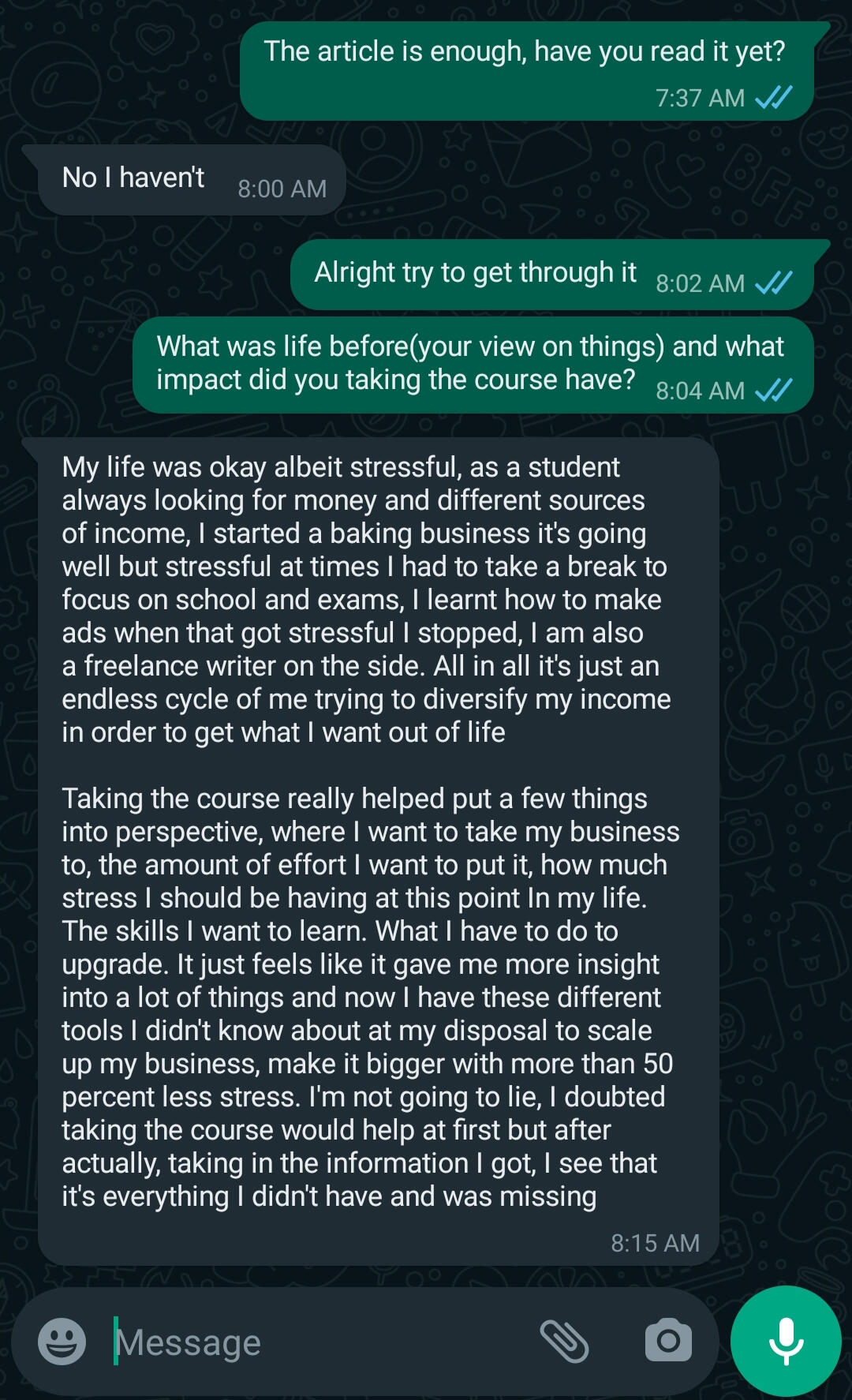 Tomi, a life changer