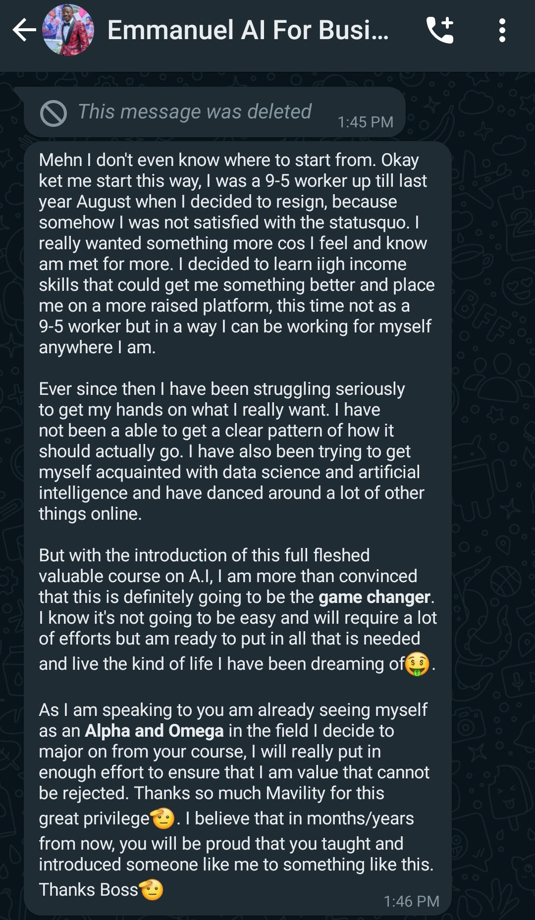 Tomi, a life changer